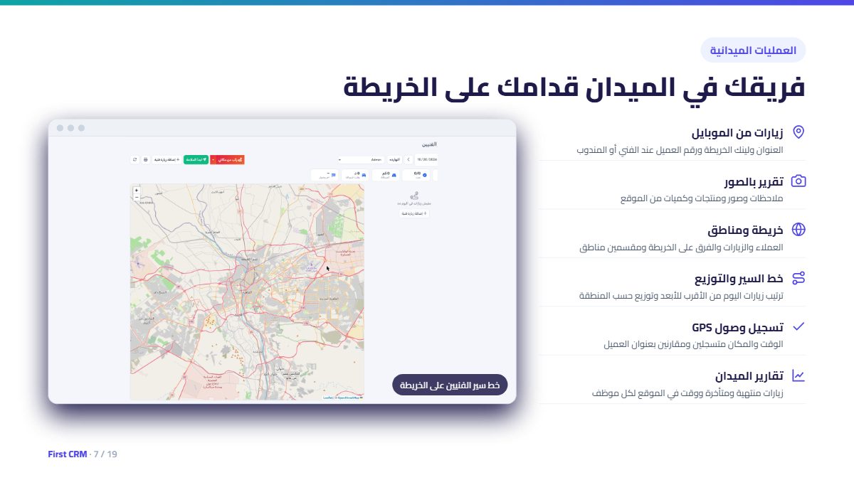 العمليات الميدانية: فريقك على الخريطة
